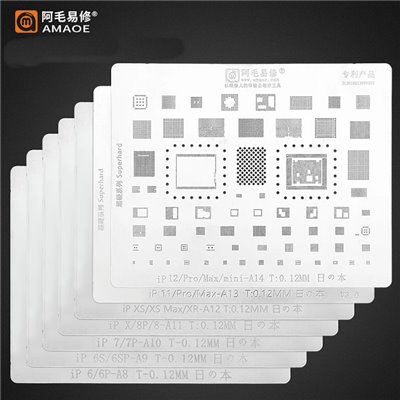 Attrezzi Tools Stencil Reballing universali AMAOE per iPhone 5-14 Pro Max