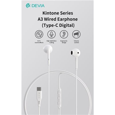 Auricolari&Microfoni Auricolari A3 Digital filo con connettore Tipo-C compatibile Android e Apple Bia