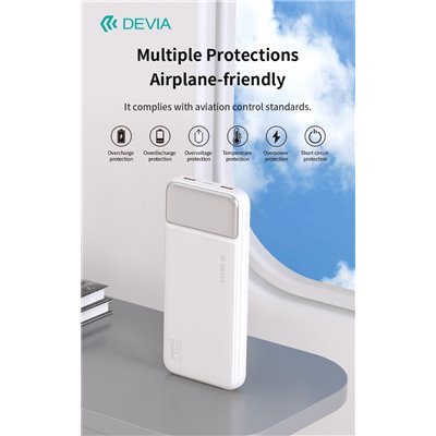 Power Bank Power bank completamente compatibile 22,5 W con display digitale 10000 mAh Bianc