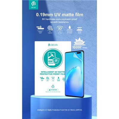 Pellicole Anteriori Pellicole Anti impronte opache 019mm UV 6H Ideale schermi Curvi scatola da 20 pz