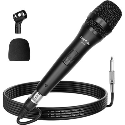 Auricolari & Cuffie DJ OneOdio ON55 Microfono Dinamico Cardioide con Cavo XLR da 5m e Supporto per Clip