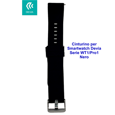 Devia Smart Watch Cinturino per smartwatch Devia Serie WT1 / Pro1 Nero