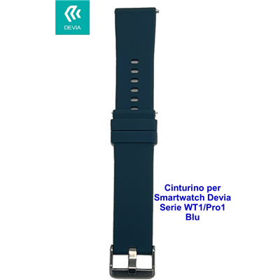 Devia Smart Watch Cinturino per smartwatch Devia Serie WT1 / Pro1 Blu