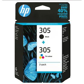 HP 305 2-PACK TRI-COLOR/BLACK