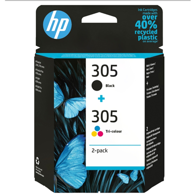 HP 305 2-PACK TRI-COLOR/BLACK