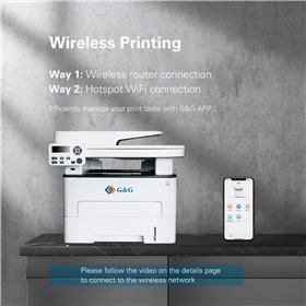 G&G M4100DW Multifunzione A4, 33ppm Wi-Fi Flatbed & ADF 