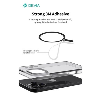 Adattatori & Varie Adesivi Magnetici universali per magsafe su cover 2pz Bianco e Nero