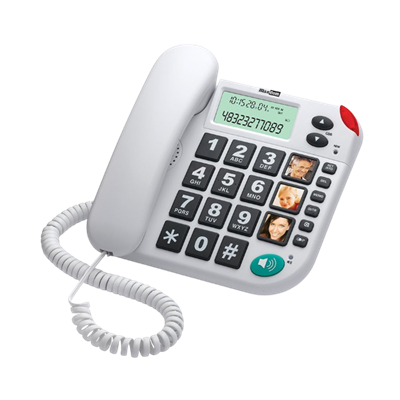 Cellulari per anziani Telefono Fisso MAXCOM KXT480 Bianco