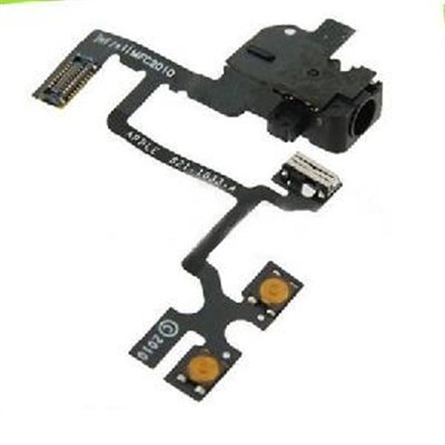 Fine Stock Connettore Audio Jack con cavo flex  per iPhone 4 Bianco