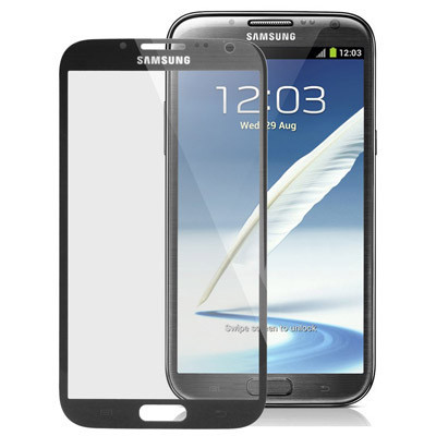 Fine Stock Schermo Frontale per Samsung Note II / N7100 Nero