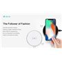 Fine Stock Carica batterie wireless Qi Slim per iPhone Samsung.. Bianco