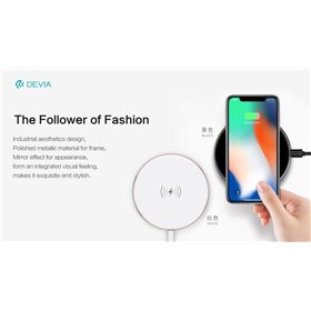 Fine Stock Carica batterie wireless Qi Slim per iPhone Samsung.. Bianco