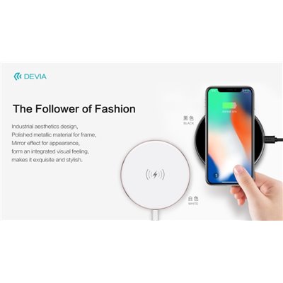 Fine Stock Carica batterie wireless Qi Slim per iPhone Samsung.. Bianco