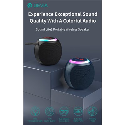 Altoparlanti Bluetooth Altoparlane Bluetooth 5.3 EM505 Power 5 watt Blu