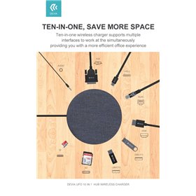 Fine Stock Hub da Tipo-C + Carica Wireless Ufo 10 in 1